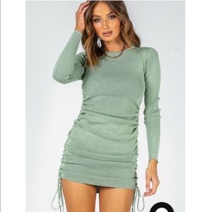 Princess Polly Military Minds Long Sleeve Dress NWT